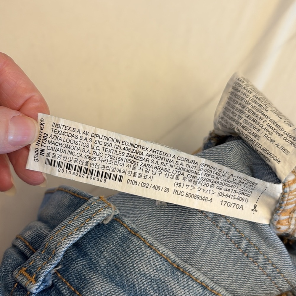 Zara jeans skinny fit ankle length button/zipper close 5 pockets Size 6 - Picture 10 of 11